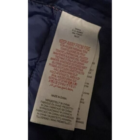 Mini Boden Pack Away Jacket Coat Puffer Red Blue Water Resistant Youth Size 5-6 - Picture 15 of 16